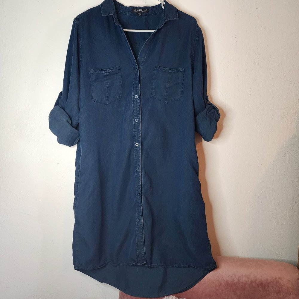 Velvet Heart Shirt Dress w POCKETS Sz L